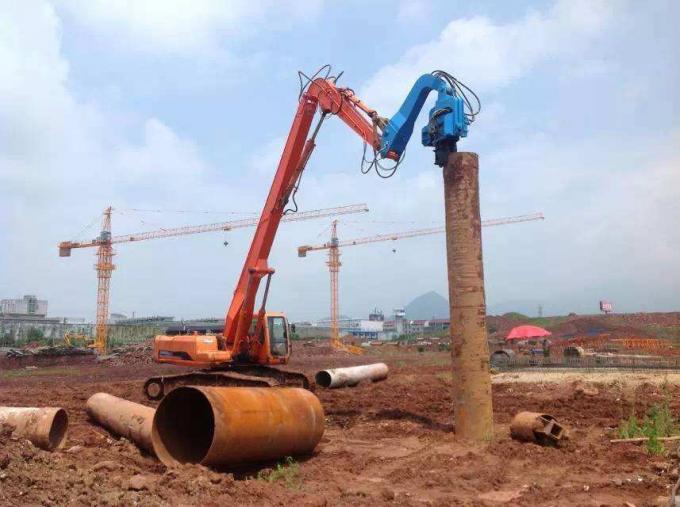 Pc360 Excavator Pile Driver , Sheet Pile Vibratory Hammer Boom 3000 Rpm