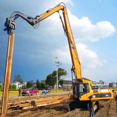 Reinforcing Excavator Pile Driving Boom 7.5 Tons 40Max Speed For CAT Kobelco Hitachi