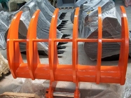 Orange Color Aftermarket Excavator Buckets , Root Rake For Excavator Anticorrosive