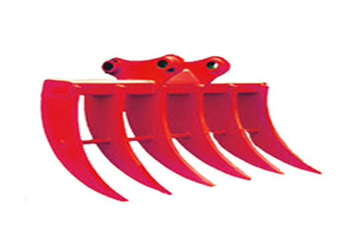 Red Cat385 Excavator Rock Rake , Root Rake For Backhoe Multi Functional