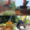 Durable Forestry Rake For Excavator , Q355B Excavator Rake Bucket For Hitachi Zx200 Zx300