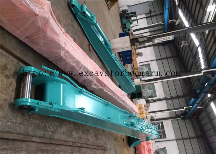 Blue Long Reach Excavator Booms 50 Feet SK250 Kobelco Excavator Attachments