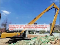 Excavator three-section demolition arm Hyundai R225 can be customized 25T-45T high-rise building demolition project Q355B