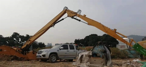 Antiwear Long Reach Demolition Boom 26 Meter Yellow Color For SANY 485