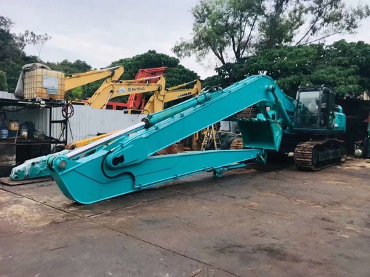 SK200 Kobelco Attachments Long Reach Excavator Boom Stick With Bucket And Cylinder