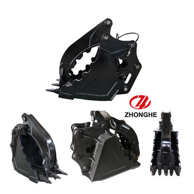Mechanical Excavator Hydraulic Thumb , Graptor Bucket For PC200 320 ZX200
