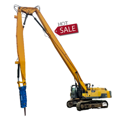 Optional 18M 20M 24M 26M 28M 30M Excavator High Reach Boom , Three Section Demolition Arm