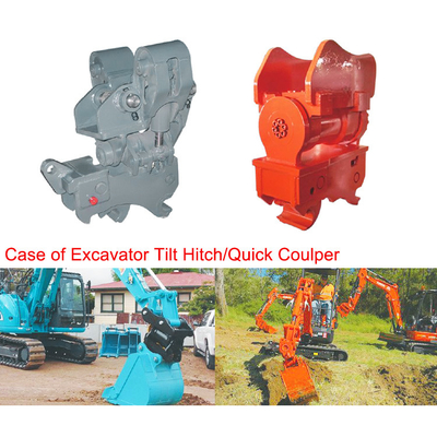 Hydraulic Excavator Quick Tilt Coupler , Q355B Mini Digger Quick Hitch