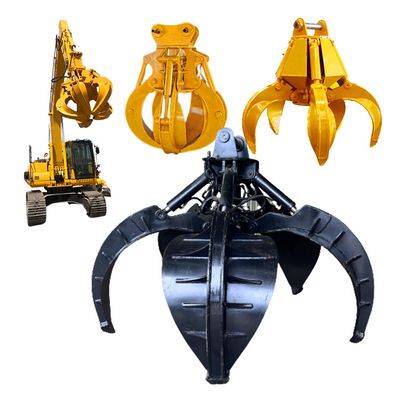 5 Finger Hydraulic Rock Grab for 20-24 Ton Excavators, 1 CBM, 1200 KGS