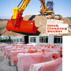 8" Excavator Narrow Trenching Bucket , Durable Excavator Trim Bucket
