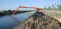 Excavator extension arm and port dredging designed for river dredging