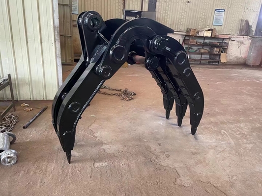 CE Antiwear Mechanical Grab For Excavator , CAT Jcb Liebherr Scrap Metal Grab