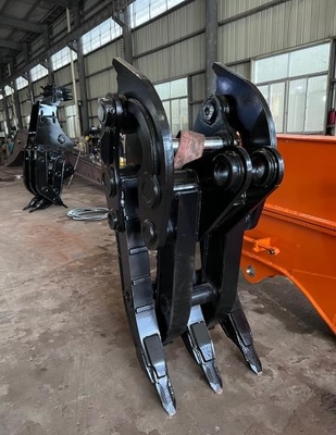 CE Antiwear Excavator Wood Grapple Hydraulic For 10 - 16ton