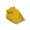 CAT320 0.7m3 Excavator Rock Bucket Yellow Color Q355B Material