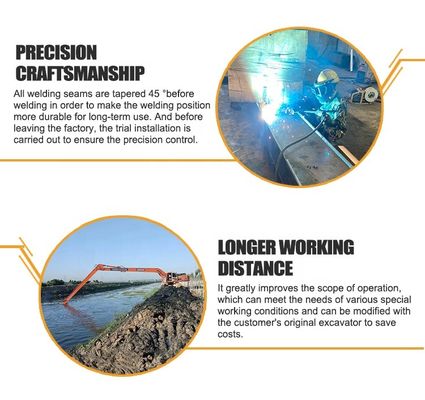 22m Rustproof Long Mini Excavator Long Arm For Komatsu Hitachi  Etc
