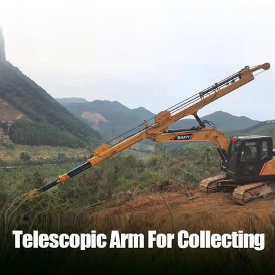Customized size 360 Degree Rotation Grapple 320D Excavator telescopic Extension Arm 25 Meters
