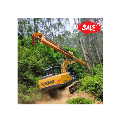 Wood Grapple Excavator Telescopic Arm , Tree Care Excavator Telescopic Boom