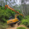 Forestry Tree Care Handler Excavator Telescopic Arm With Grapple For Cat Hitachi Komatsu Kobelco