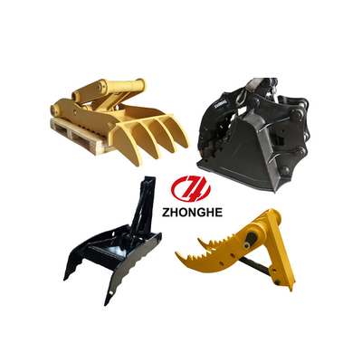 Mechanical Excavator Hydraulic Thumb , Graptor Bucket For PC200 CAT320 ZX200