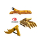 Antiwear Excavator Bucket Thumb Yellow Black Tooth Replaceable For CAT312 PC60