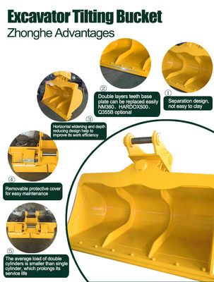 312 PC130 Excavator Tilt Bucket with Single / Double Cylinder