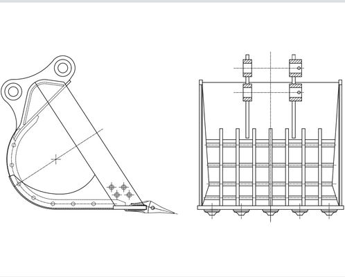 ZX200 349 Excavator Screening Bucket , Durable Excavator Skeleton Bucket ODM OEM