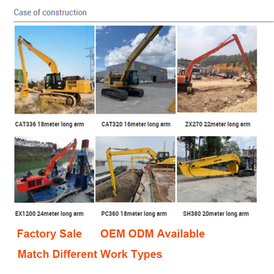 20 Ton Q355B Excavator Long Arm Q690D Excavator Long Boom With Arm And Cylinder