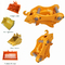 Yellow Mini Excavator Quick Coupler , Digger Bucket Quick Release With Pin