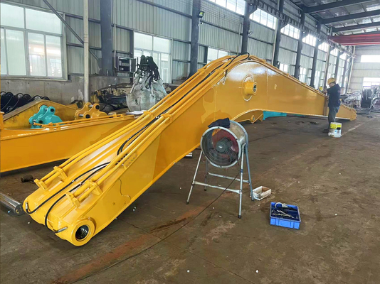 Philippines Long Reach Excavator Boom Arm , 14m Excavator Long Boom Arm With Bucket