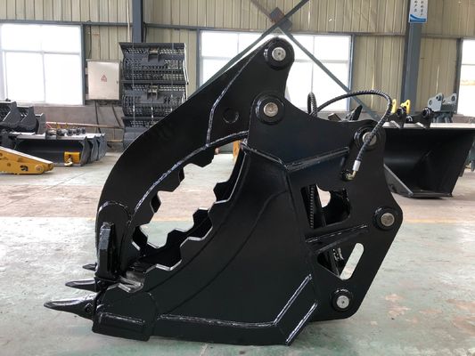 Q345B Excavator Hydraulic Thumb , Graptor Bucket For 320