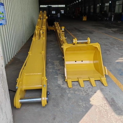 Yellow Steel Excavator Boom Arm , CE Certified Long Excavator Arm