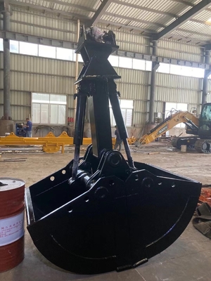 Hydraulic Excavator Clamshell Bucket , Double Cylinders Clamshell Bucket For Excavator