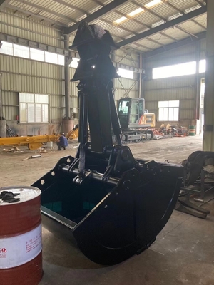 Hydraulic Excavator Clamshell Bucket , Double Cylinders Clamshell Bucket For Excavator