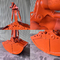 Q345B / Q355B Double Cylinder Clamshell Bucket For Excavator
