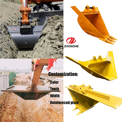 Durable V Ditch Bucket For Excavator , Excavator Trapezoidal Ditch Bucket