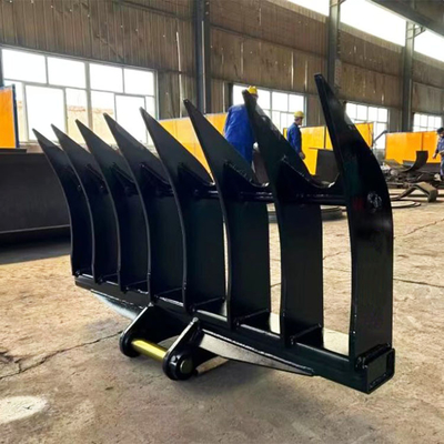 Heavy Duty Tilting Excavator Rake Bucket , Durable Excavator Sieve Rake Bucket