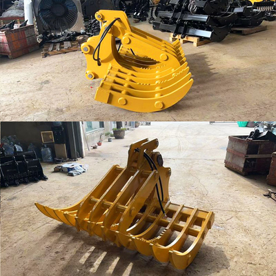 Heavy Duty Tilting Excavator Rake Bucket , Durable Excavator Sieve Rake Bucket