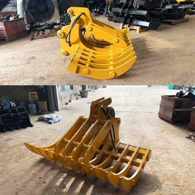 Heavy Duty Excavator Riddle Rake Bucket , Lawn Stone Rake For Komatsu Pc200 Pc300