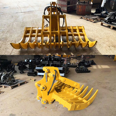 Heavy Duty Excavator Riddle Rake Bucket , Lawn Stone Rake For Komatsu Pc200 Pc300