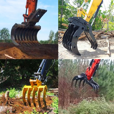 Mini Excavator Root Rake Bucket , Kobuta Mini Excavator Brush Rake