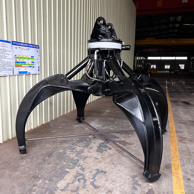 Antiwear NM400 Excavator Rock Grapple , Q355B Grab Bucket For 20 Ton Excavator