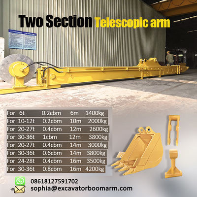 Practical Q355B Excavator Telescopic Boom Extension Length 14m For 320