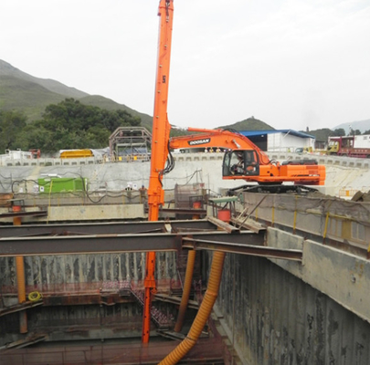 50 Ton Excavator Telescopic Boom Three Section Clamshell Bucket Type