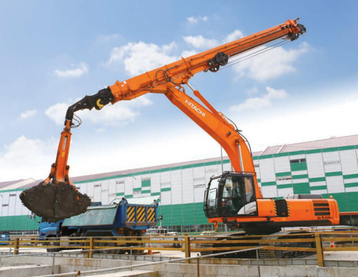 High-effective excavator telescopic boom long reach boom excavator for digging deeper telescopic boom excavator clamshel