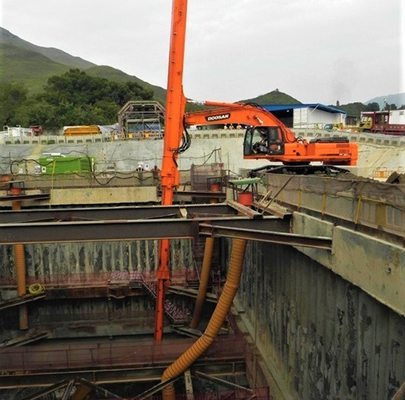 High-effective excavator telescopic boom long reach boom excavator for digging deeper telescopic boom excavator clamshel