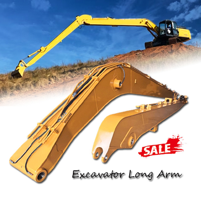 Yellow Painted Q355B Excavator Boom Arm 20mm Steel Construction New with Video Inspection
