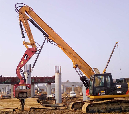 Custom Made Vibro Hammer 18M Excavator Pile Driving For PC350 ZX380 R320