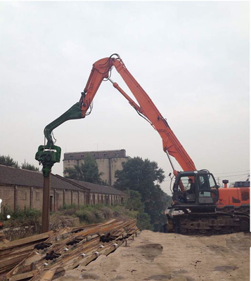 Coastal Vibro Hammer 18M Sheet Pile Driving Boom For Excavator