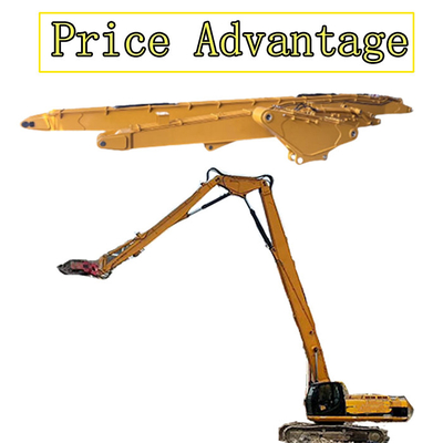 High Efficient Excavator Demolition Boom Demolition Boom Arm 16-30 M For CAT325 SK300 XE600 Etc