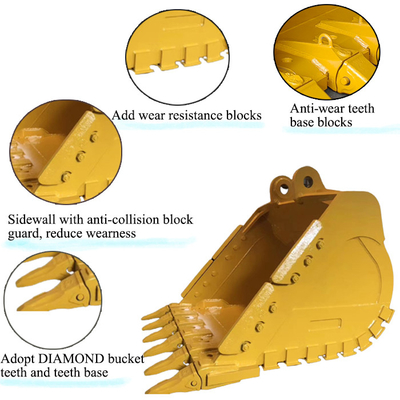 Longer life-span Bucket For Excavator rock bucket for cat hitachi komatsu